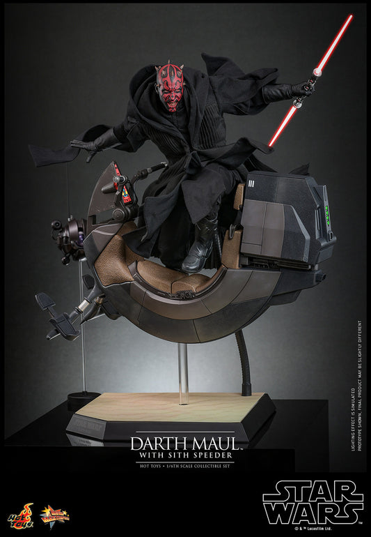 Star Wars: The Phantom Menace MMS749 Darth Maul With Sith Speeder 1/6th Scale Collectible Figure Set