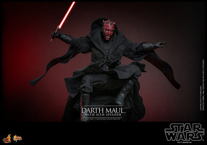 Star Wars: The Phantom Menace MMS749 Darth Maul With Sith Speeder 1/6th Scale Collectible Figure Set