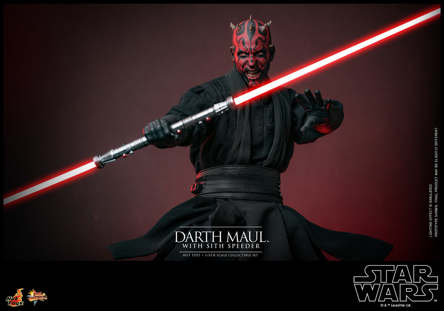 Star Wars: The Phantom Menace MMS749 Darth Maul With Sith Speeder 1/6th Scale Collectible Figure Set