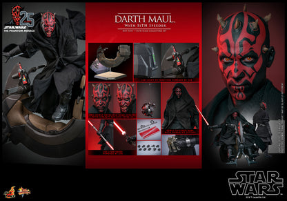 Star Wars: The Phantom Menace MMS749 Darth Maul With Sith Speeder 1/6th Scale Collectible Figure Set