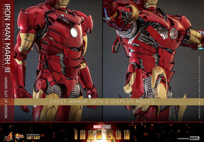 Pre-Order - Marvel MMS825 Iron Man Mark III (Armor Suit Up Ver.) 1/6th Scale Collectible Figure