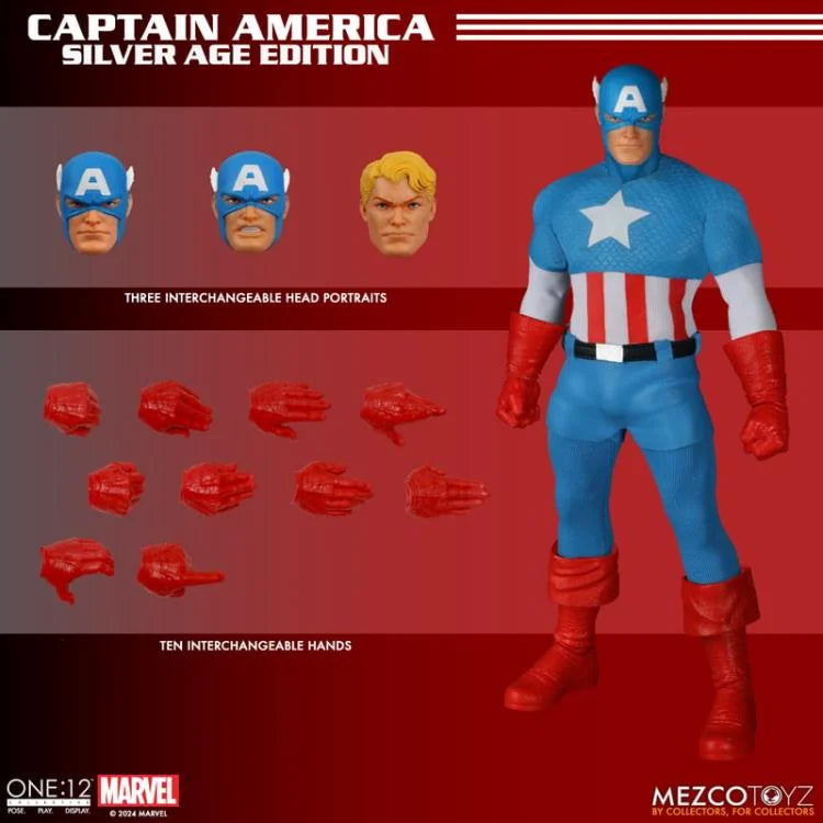 PRE-ORDER: Marvel Comics One:12 Collective Captain America (Silver Age)