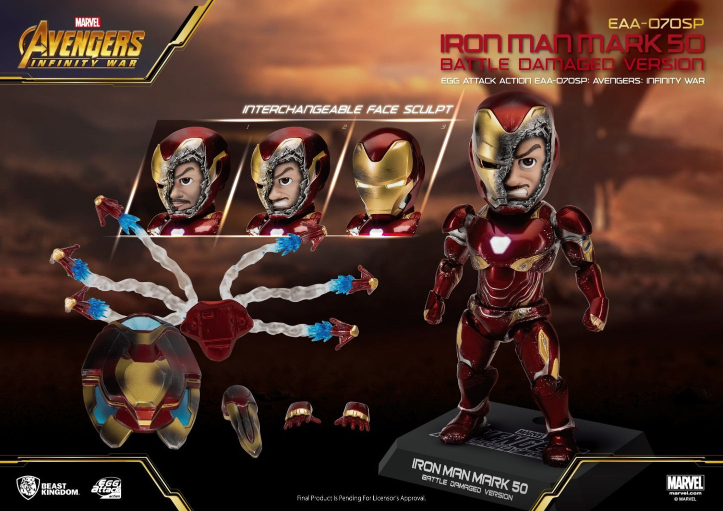 Iron Man Mark L Battle Damaged Ver. Egg Attack Action EAA-70SP
