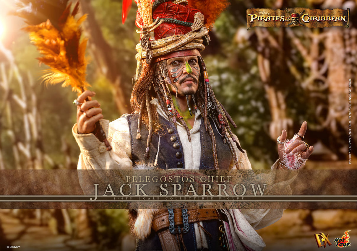 Pre-Order: Pirates of the Caribbean: Dead Man's Chest DX48 Pelegostos Chief Jack Sparrow 1/6th Scale Collectible Figure