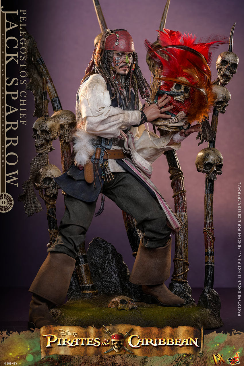 Pre-Order: Pirates of the Caribbean: Dead Man's Chest DX48 Pelegostos Chief Jack Sparrow 1/6th Scale Collectible Figure