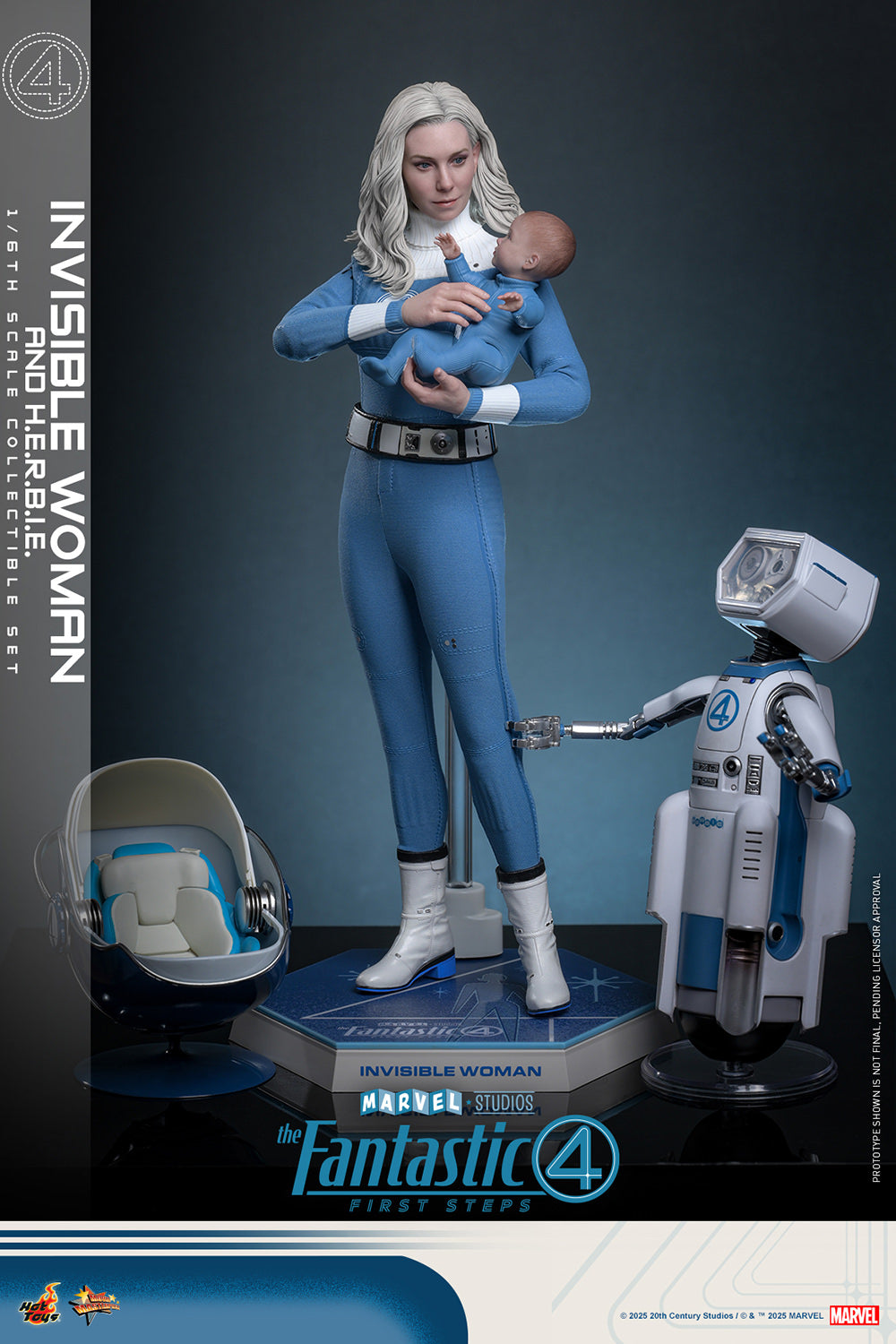 Pre-Order - The Fantastic Four: First Steps MMS824 Invisible Woman and H.E.R.B.I.E. 1/6th Scale Collectible Figure Set