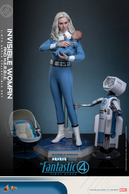 Pre-Order - The Fantastic Four: First Steps MMS824 Invisible Woman and H.E.R.B.I.E. 1/6th Scale Collectible Figure Set