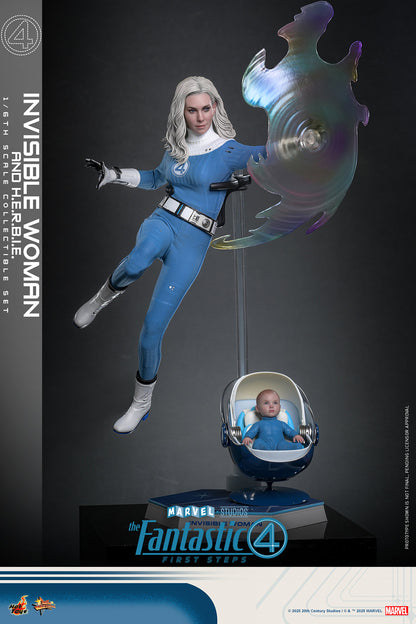 Pre-Order - The Fantastic Four: First Steps MMS824 Invisible Woman and H.E.R.B.I.E. 1/6th Scale Collectible Figure Set