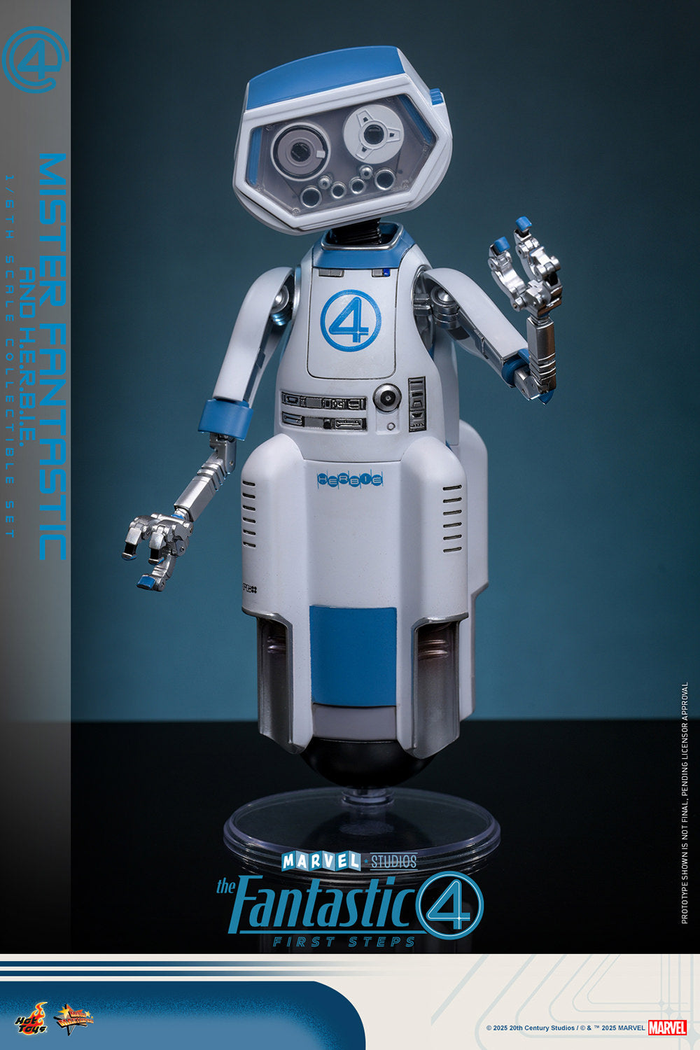 Pre-Order - The Fantastic Four: First Steps MMS822 Mister Fantastic and H.E.R.B.I.E. 1/6th Scale Collectible Figure Set