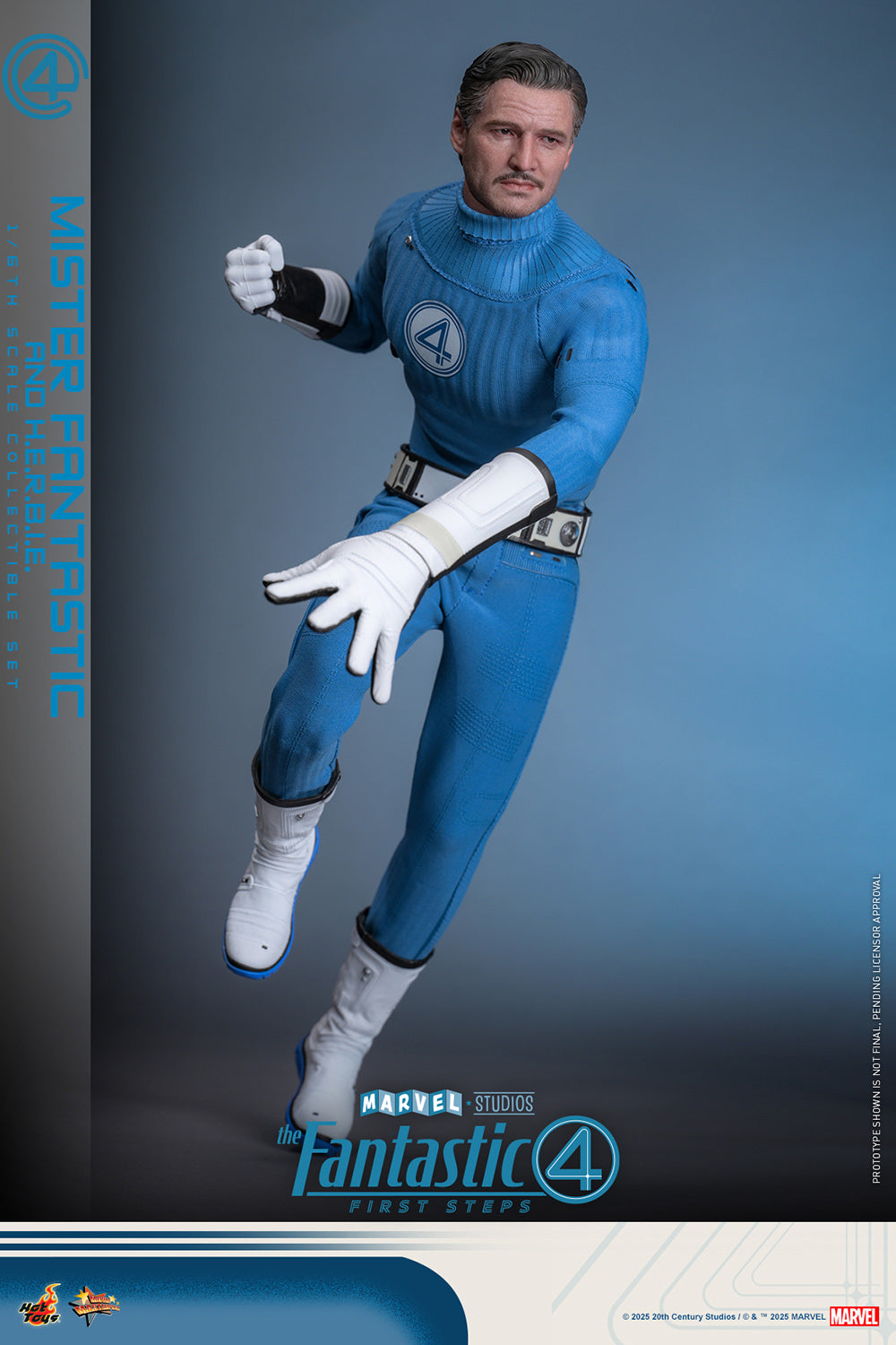 Pre-Order - The Fantastic Four: First Steps MMS822 Mister Fantastic and H.E.R.B.I.E. 1/6th Scale Collectible Figure Set