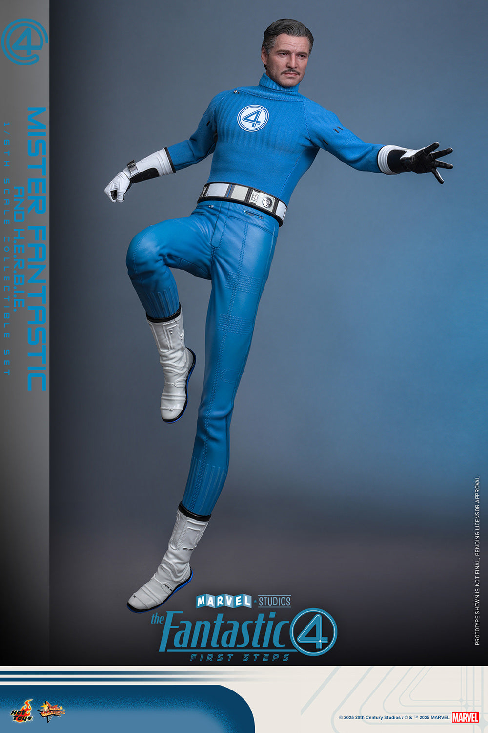 Pre-Order - The Fantastic Four: First Steps MMS822 Mister Fantastic and H.E.R.B.I.E. 1/6th Scale Collectible Figure Set