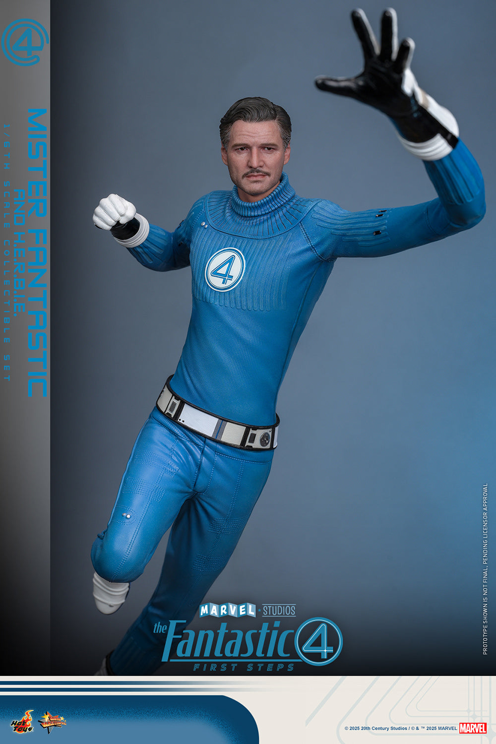 Pre-Order - The Fantastic Four: First Steps MMS822 Mister Fantastic and H.E.R.B.I.E. 1/6th Scale Collectible Figure Set