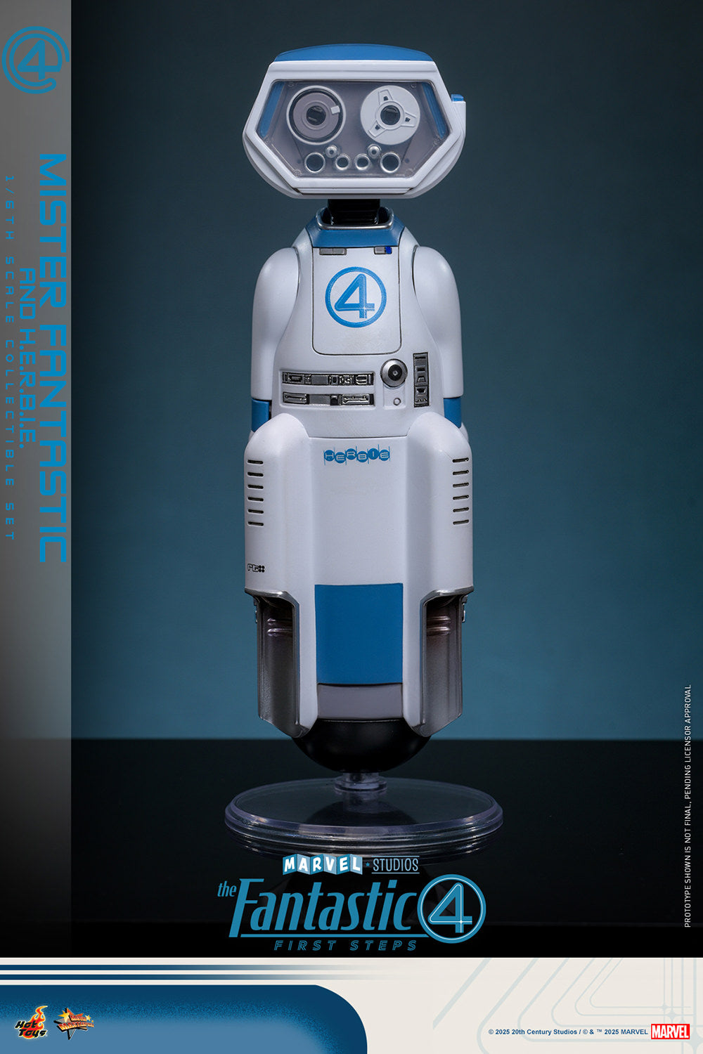 Pre-Order - The Fantastic Four: First Steps MMS822 Mister Fantastic and H.E.R.B.I.E. 1/6th Scale Collectible Figure Set