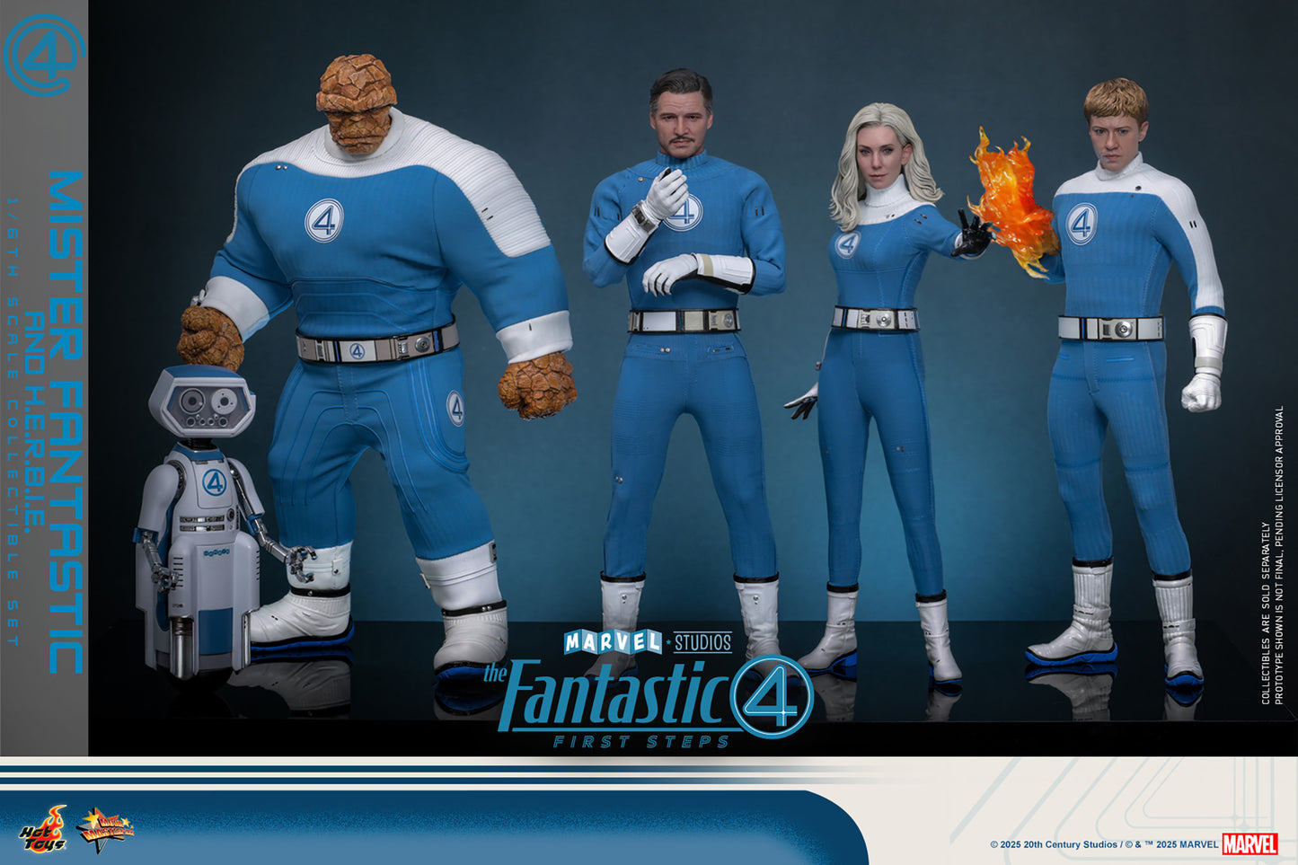 Pre-Order - The Fantastic Four: First Steps MMS822 Mister Fantastic and H.E.R.B.I.E. 1/6th Scale Collectible Figure Set