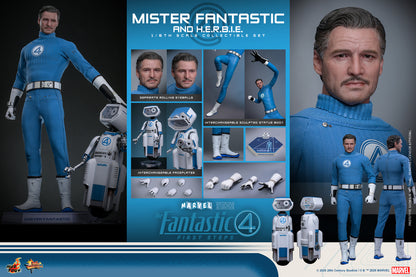 Pre-Order - The Fantastic Four: First Steps MMS822 Mister Fantastic and H.E.R.B.I.E. 1/6th Scale Collectible Figure Set