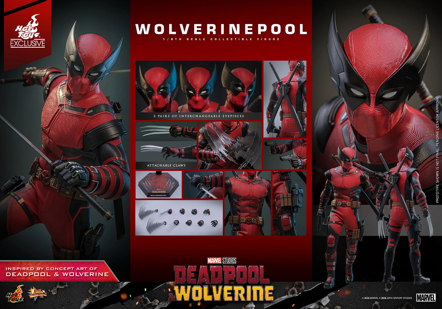 Deadpool & Wolverine MMS857 Wolverinepool 1/6th Scale Collectible Figure