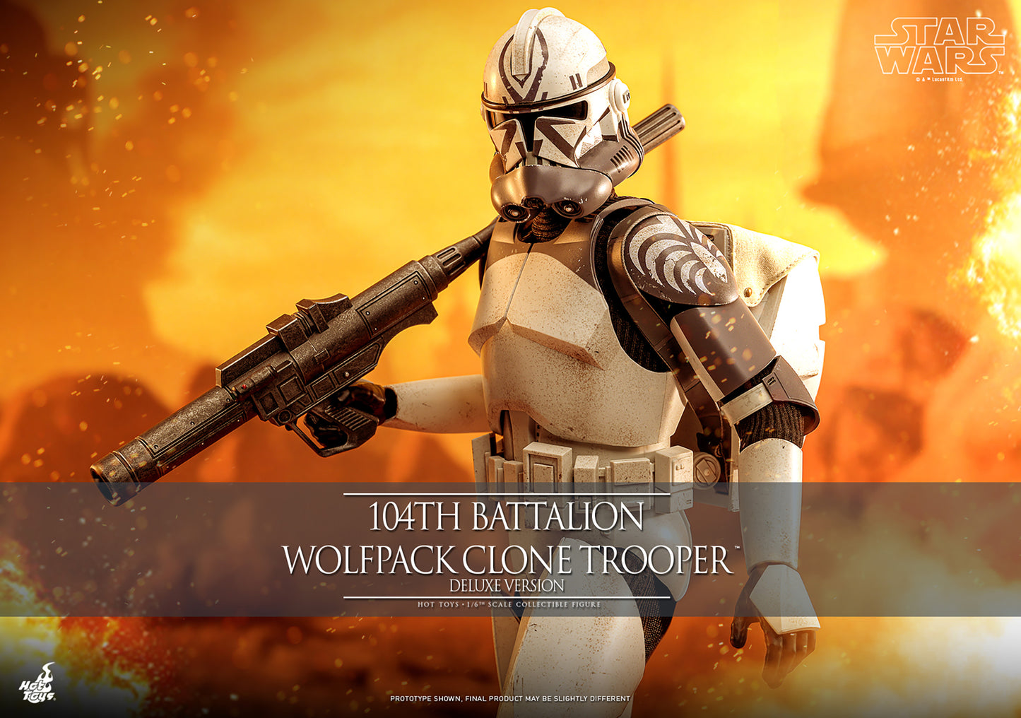 Pre-Order - Star Wars: The Clone Wars TMS143 104th Battalion Wolfpack Clone Trooper Deluxe 1/6th Scale Collectible Figure
