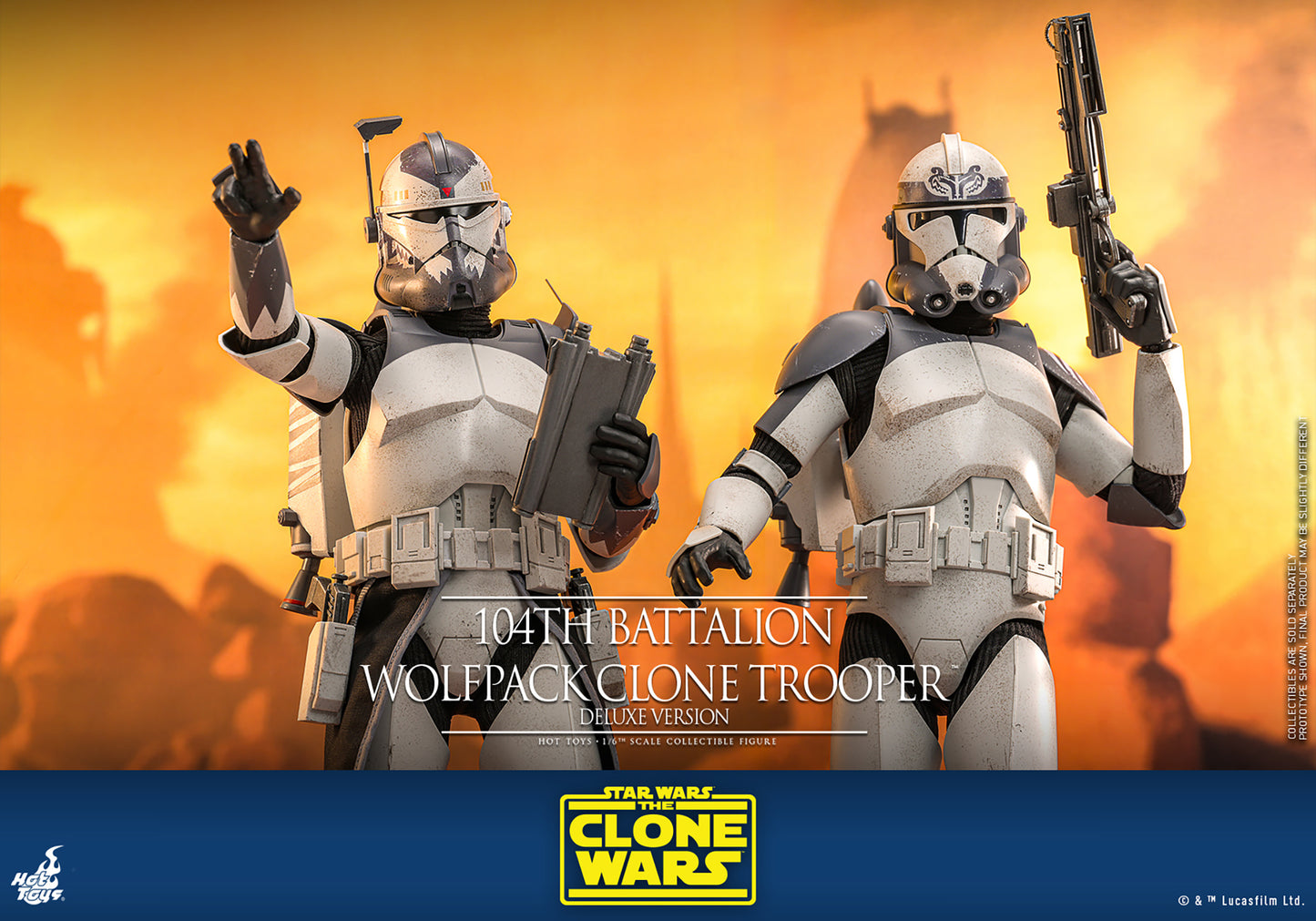 Pre-Order - Star Wars: The Clone Wars TMS143 104th Battalion Wolfpack Clone Trooper Deluxe 1/6th Scale Collectible Figure
