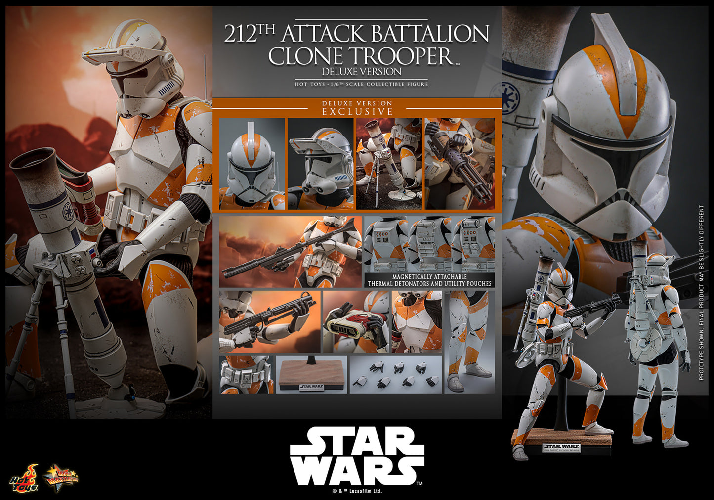 Pre-Order: Star Wars: Revenge of the Sith MMS852 212th Attack Battalion Clone Trooper Deluxe Ver. 1/6th Scale Collectible Figure