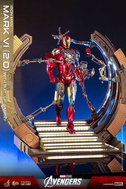 The Avengers MMS688D53 Iron Man Mark VI (Ver 2.0) and Suit-Up Gantry 1/6th Scale Collectible Figure Set