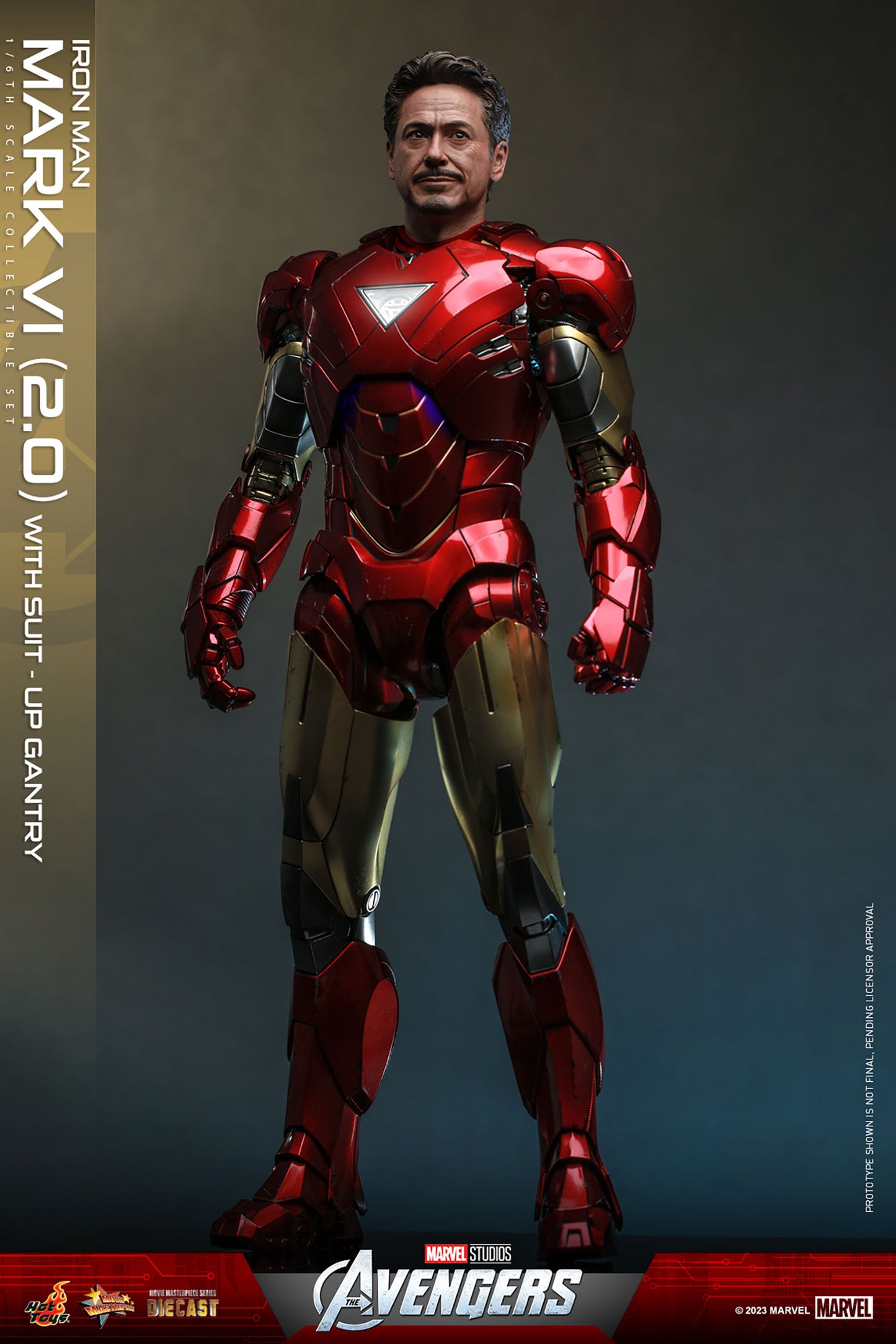 The Avengers MMS688D53 Iron Man Mark VI (Ver 2.0) and Suit-Up Gantry 1/6th Scale Collectible Figure Set