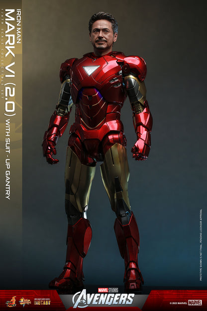 The Avengers MMS688D53 Iron Man Mark VI (Ver 2.0) and Suit-Up Gantry 1/6th Scale Collectible Figure Set