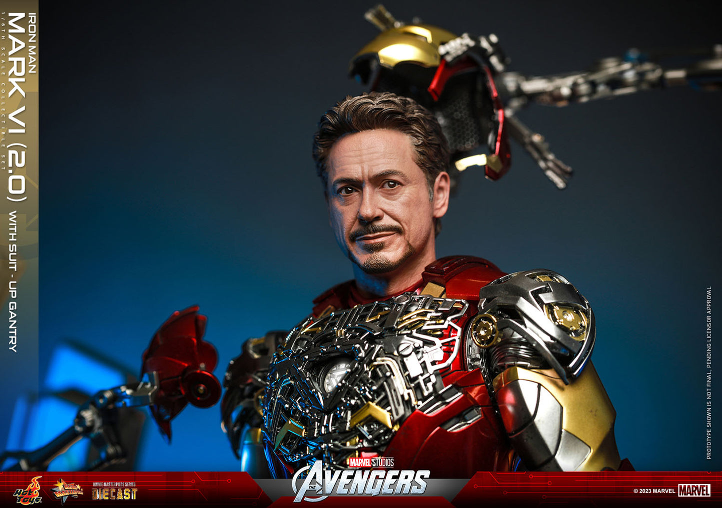 The Avengers MMS688D53 Iron Man Mark VI (Ver 2.0) and Suit-Up Gantry 1/6th Scale Collectible Figure Set