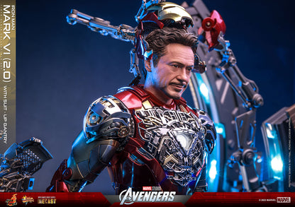 The Avengers MMS688D53 Iron Man Mark VI (Ver 2.0) and Suit-Up Gantry 1/6th Scale Collectible Figure Set