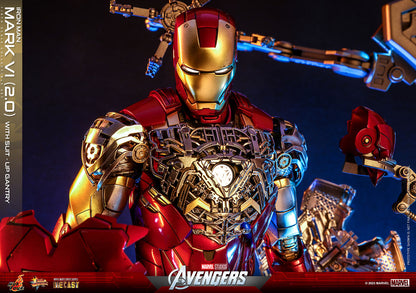 The Avengers MMS688D53 Iron Man Mark VI (Ver 2.0) and Suit-Up Gantry 1/6th Scale Collectible Figure Set