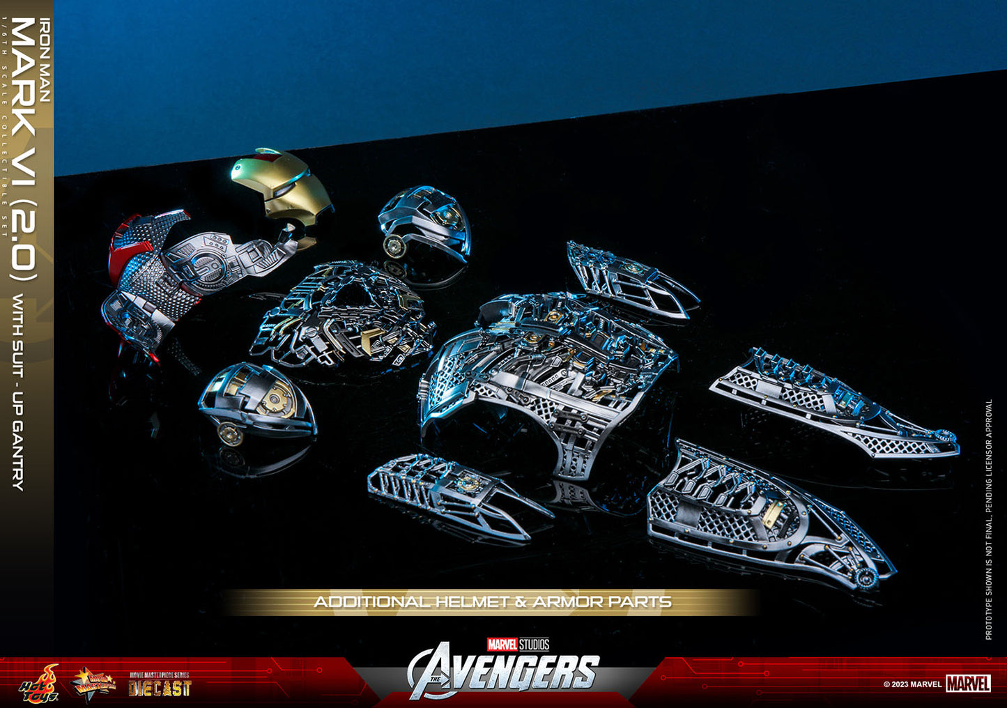 The Avengers MMS688D53 Iron Man Mark VI (Ver 2.0) and Suit-Up Gantry 1/6th Scale Collectible Figure Set