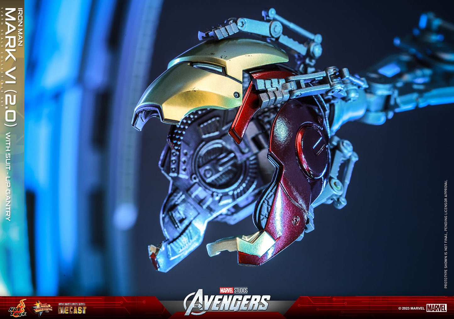 The Avengers MMS688D53 Iron Man Mark VI (Ver 2.0) and Suit-Up Gantry 1/6th Scale Collectible Figure Set
