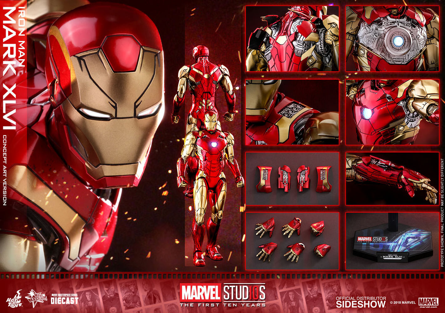 Iron Man MMS489D25 Iron Man Mark XLVI Concept Art Ver. 1/6th Scale Exclusive Collectible Figure