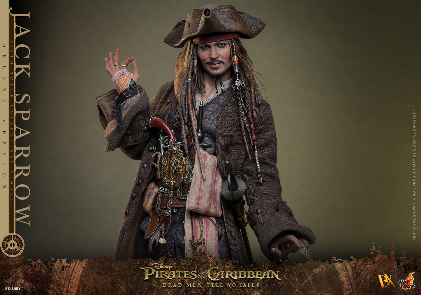 PRE-ORDER - Pirates of the Caribbean: Dead Men Tell No Tales DX38 Captain Jack Sparrow (Deluxe Ver.) 1/6th Scale Collectible Figure