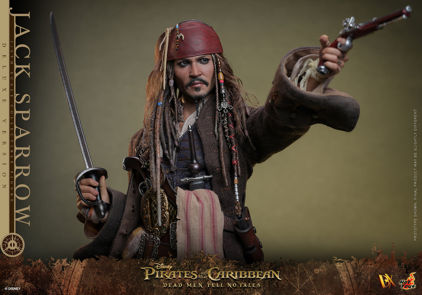 PRE-ORDER - Pirates of the Caribbean: Dead Men Tell No Tales DX38 Captain Jack Sparrow (Deluxe Ver.) 1/6th Scale Collectible Figure