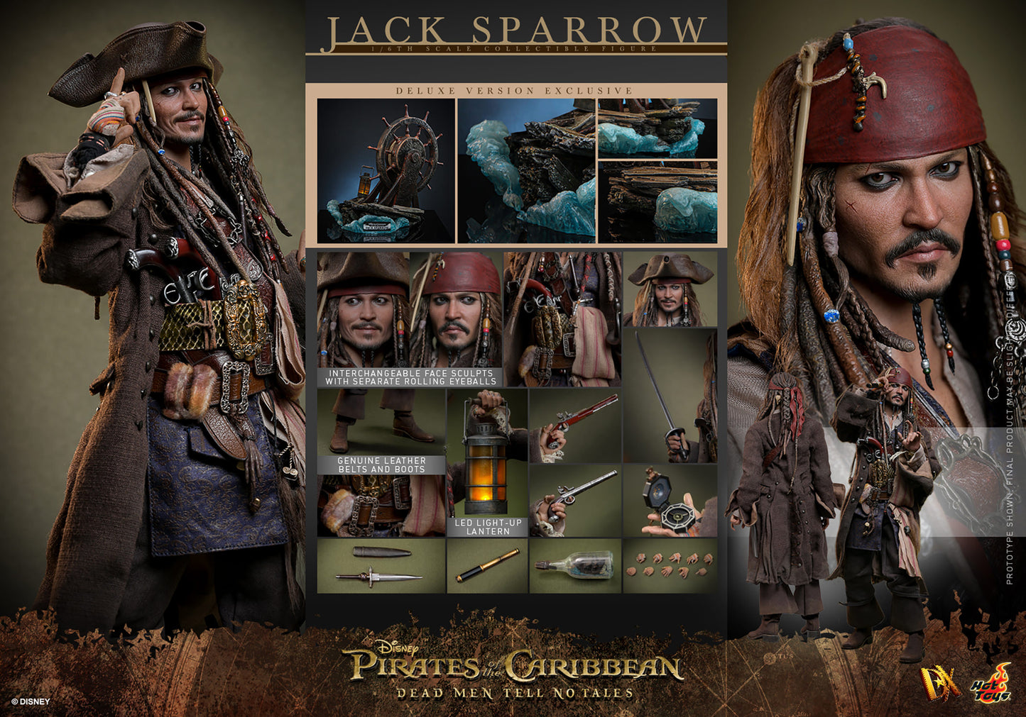 PRE-ORDER - Pirates of the Caribbean: Dead Men Tell No Tales DX38 Captain Jack Sparrow (Deluxe Ver.) 1/6th Scale Collectible Figure