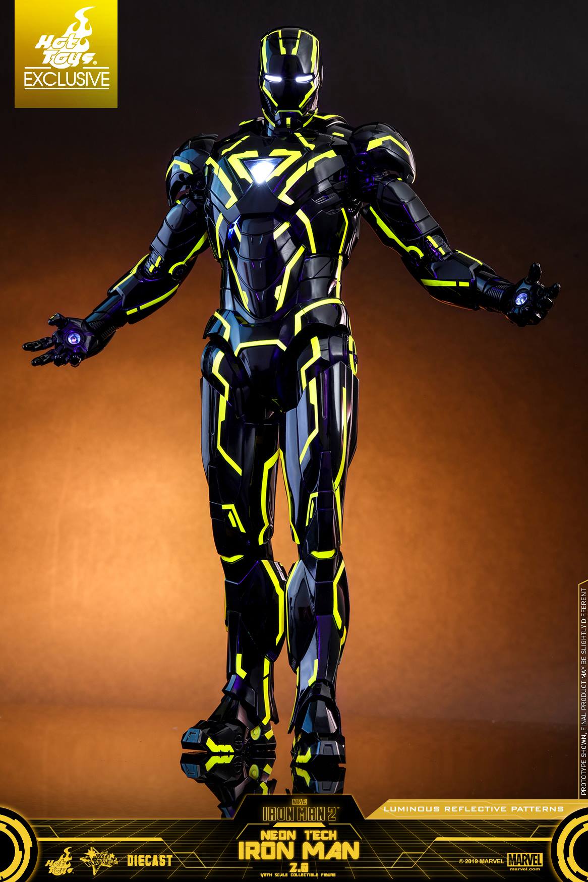 Iron Man 2 MMS523D29 Neon Tech Iron Man 2.0 1/6th Scale Exclusive Collectible Figure