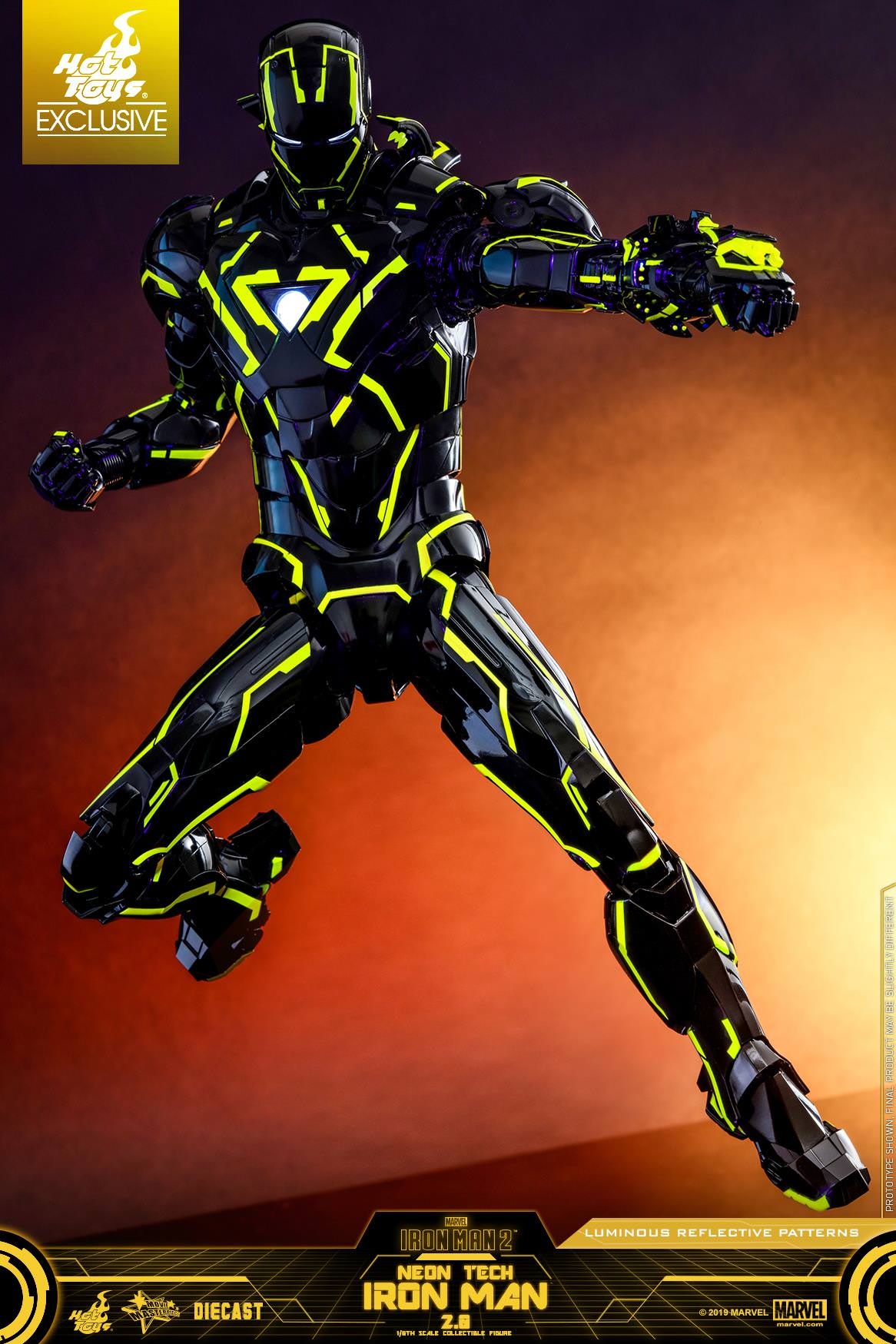 Iron Man 2 MMS523D29 Neon Tech Iron Man 2.0 1/6th Scale Exclusive Collectible Figure