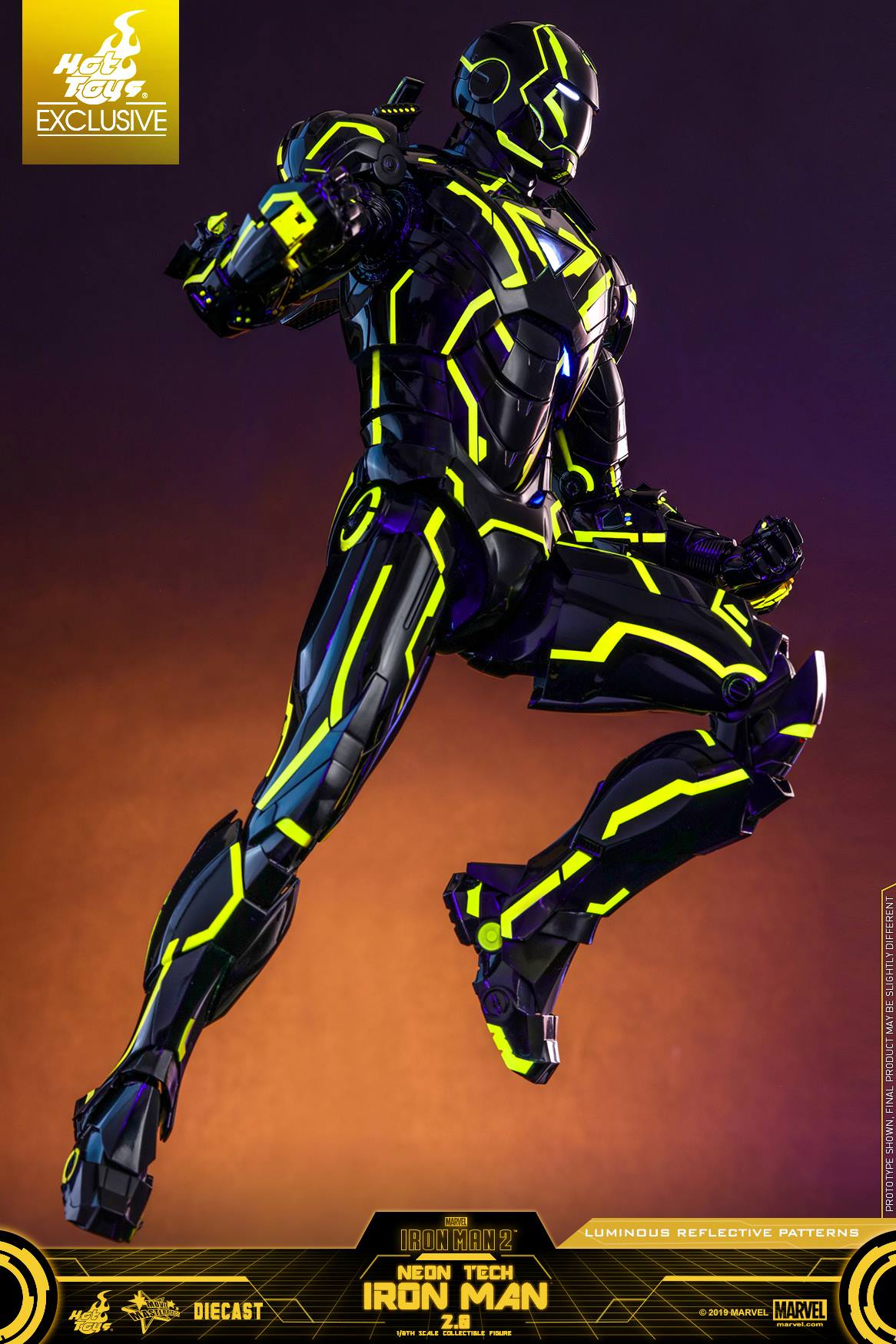 Iron Man 2 MMS523D29 Neon Tech Iron Man 2.0 1/6th Scale Exclusive Collectible Figure