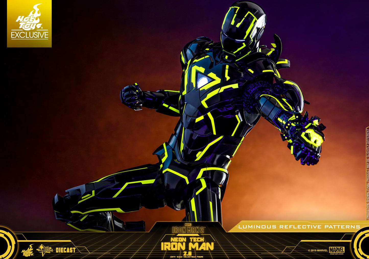 Iron Man 2 MMS523D29 Neon Tech Iron Man 2.0 1/6th Scale Exclusive Collectible Figure