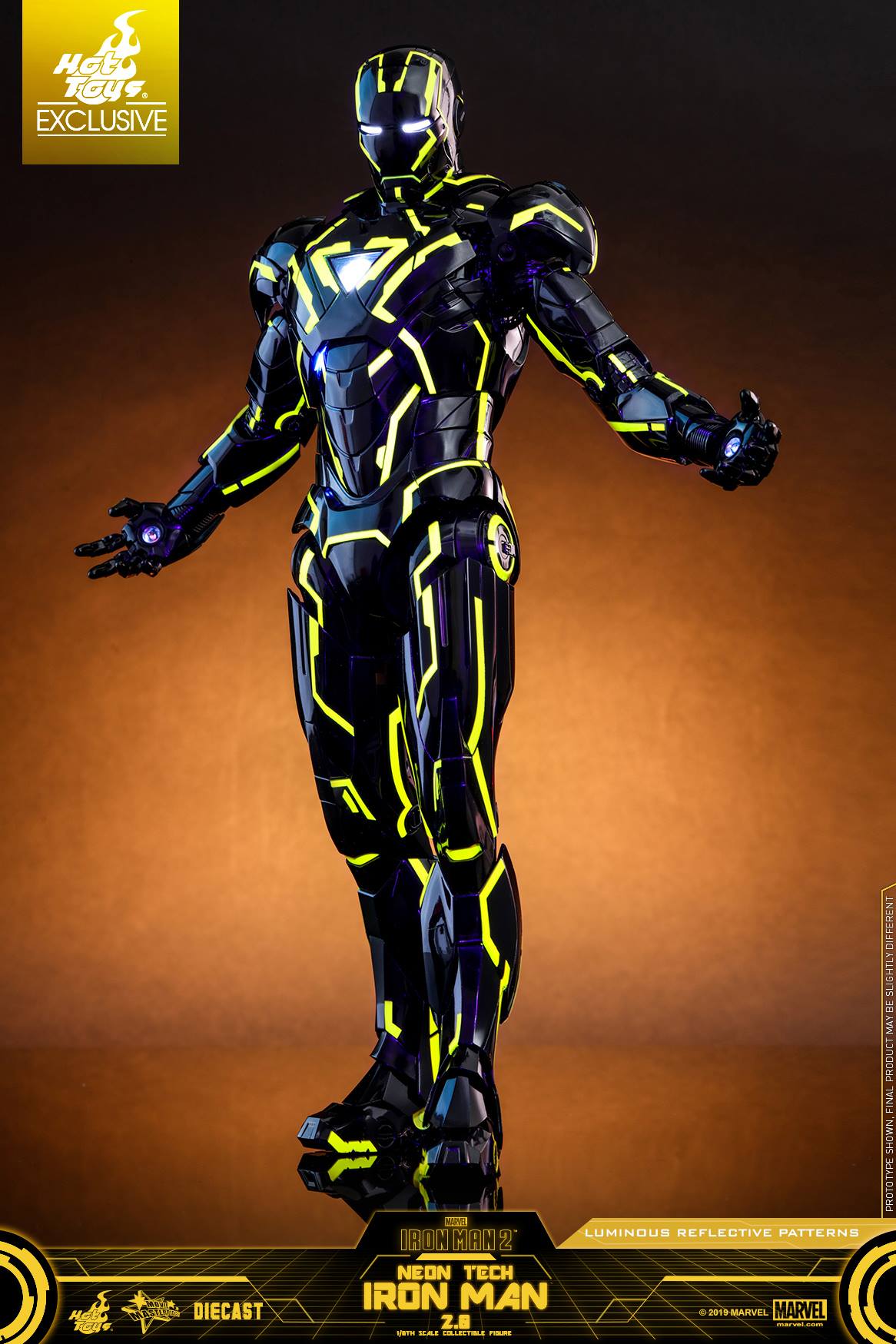 Iron Man 2 MMS523D29 Neon Tech Iron Man 2.0 1/6th Scale Exclusive Collectible Figure