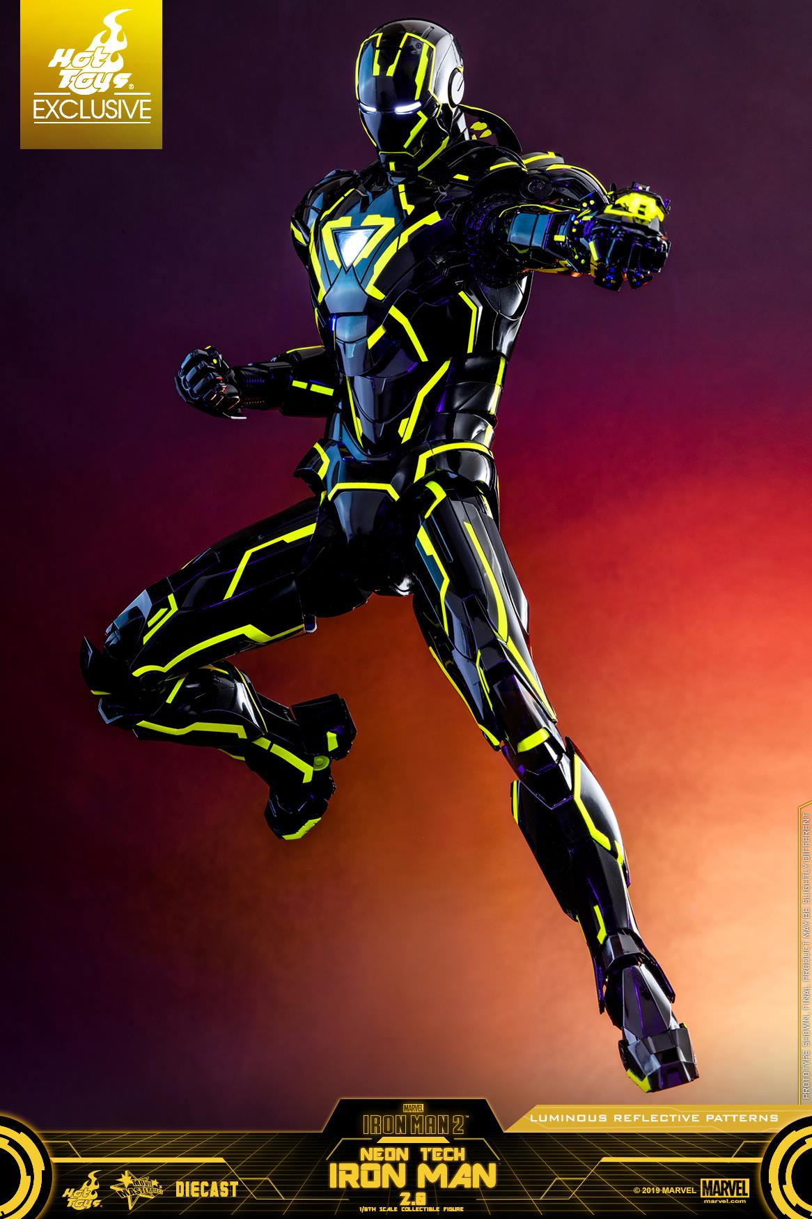 Iron Man 2 MMS523D29 Neon Tech Iron Man 2.0 1/6th Scale Exclusive Collectible Figure