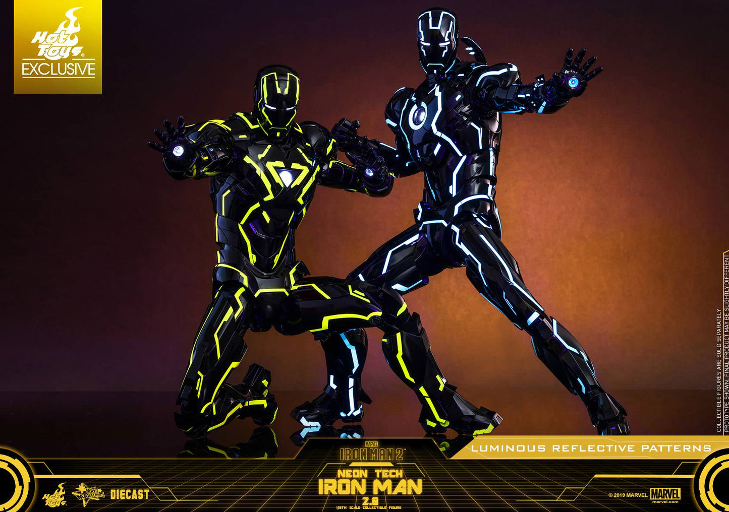 Iron Man 2 MMS523D29 Neon Tech Iron Man 2.0 1/6th Scale Exclusive Collectible Figure