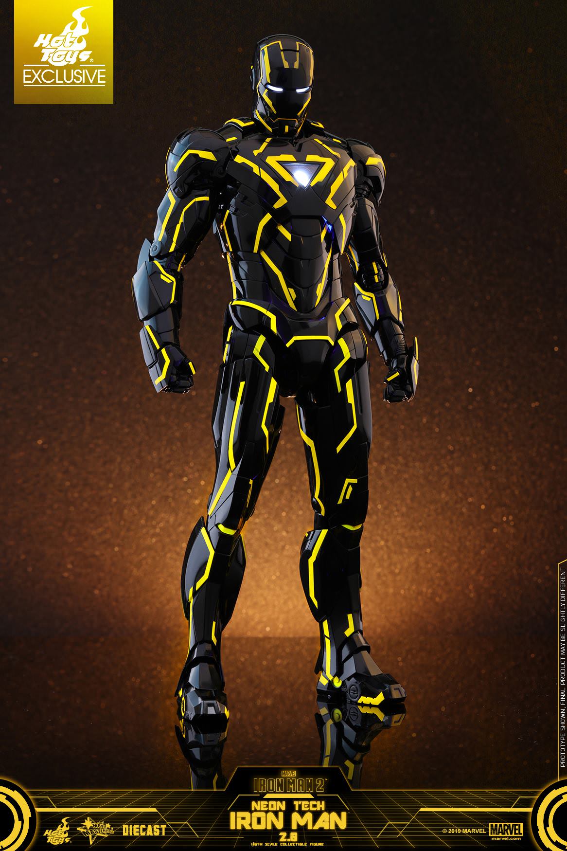 Iron Man 2 MMS523D29 Neon Tech Iron Man 2.0 1/6th Scale Exclusive Collectible Figure