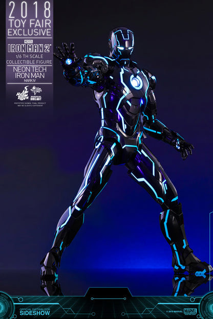 Iron Man MMS485D24 Neon Tech Iron Man Mark IV 1/6th Scale Exclusive Collectible Figure