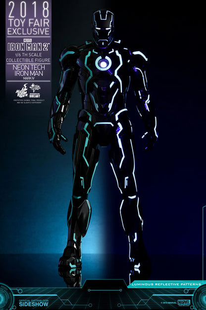 Iron Man MMS485D24 Neon Tech Iron Man Mark IV 1/6th Scale Exclusive Collectible Figure