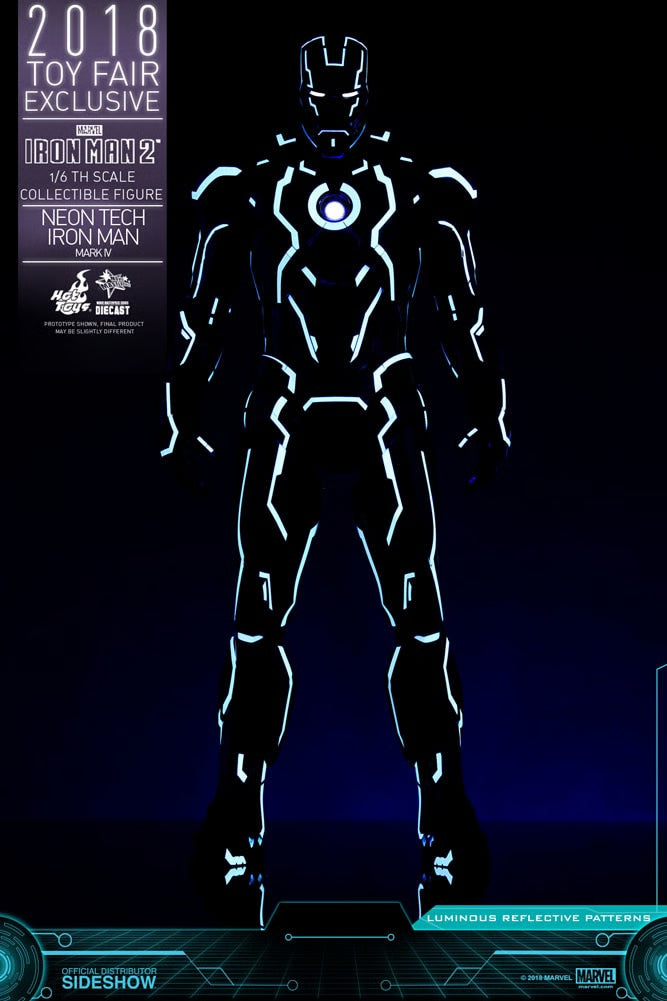Iron Man MMS485D24 Neon Tech Iron Man Mark IV 1/6th Scale Exclusive Collectible Figure