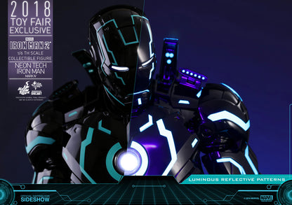 Iron Man MMS485D24 Neon Tech Iron Man Mark IV 1/6th Scale Exclusive Collectible Figure