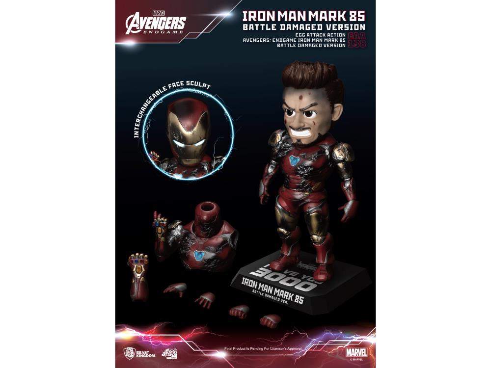 Avengers: Endgame Egg Attack Action EAA-138 Iron Man MK-85 (Battle Damage)