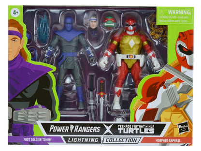 Power Rangers X Teenage Mutant Ninja Turtles Lightning Collection Morphed Raphael & Foot Soldier Tommy