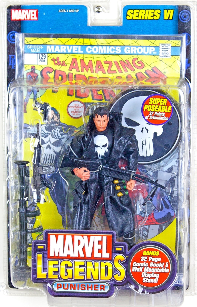 Marvel Legends Series 6 Punisher Action Figure Xorn (Yellowing plastic from shelf wear)